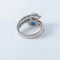 Bague 55 Bague toi & moi en platine saphir et diamant poire 58 Facettes