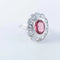 Bague 52 Bague Pompadour en platine sertie d’une tourmaline et diamants 58 Facettes
