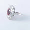 Bague 52 Bague Pompadour en platine sertie d’une tourmaline et diamants 58 Facettes