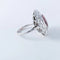 Bague 52 Bague Pompadour en platine sertie d’une tourmaline et diamants 58 Facettes