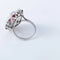 Bague 52 Bague Pompadour en platine sertie d’une tourmaline et diamants 58 Facettes