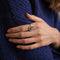 Bague 56 Bague Art déco en or blanc 18 carats, diamant et saphirs 58 Facettes