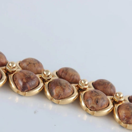 Bracelet Boivin - Bracelet en or jaune 750 serti de bois de santal 58 Facettes