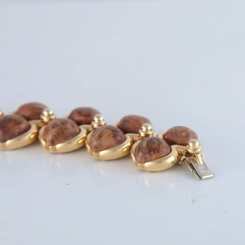 Bracelet Boivin - Bracelet en or jaune 750 serti de bois de santal 58 Facettes