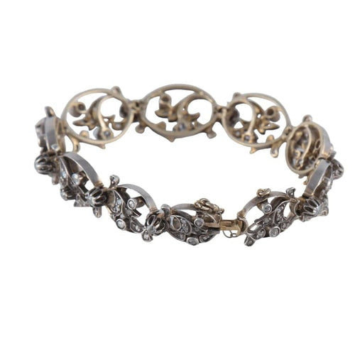 Bracelet Bracelet Napoléon III en or, argent et diamants 58 Facettes
