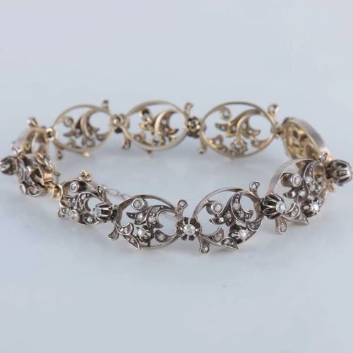 Bracelet Bracelet Napoléon III en or, argent et diamants 58 Facettes