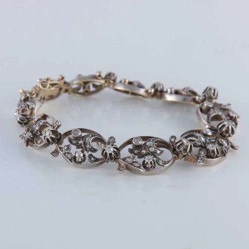 Bracelet Bracelet Napoléon III en or, argent et diamants 58 Facettes