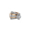 Bague 49 Bague tank en or jaune et platine sertie de diamants 58 Facettes