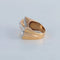 Bague 49 Bague tank en or jaune et platine sertie de diamants 58 Facettes