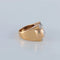 Bague 49 Bague tank en or jaune et platine sertie de diamants 58 Facettes