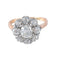 Bague 59 Bague pompadour en or jaune 18 ct et diamants 58 Facettes