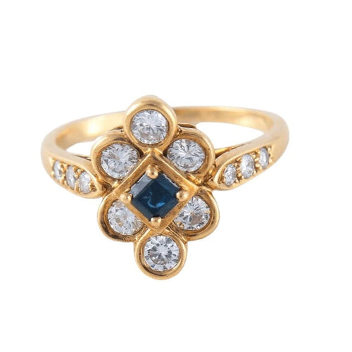 Bague 52 Piaget - Bague en or jaune 18 ct saphir et diamants 58 Facettes