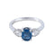 Bague 53 Bague en or 18 ct avec saphir et diamants 58 Facettes