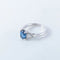 Bague 53 Bague en or 18 ct avec saphir et diamants 58 Facettes