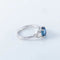 Bague 53 Bague en or 18 ct avec saphir et diamants 58 Facettes