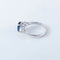 Bague 53 Bague en or 18 ct avec saphir et diamants 58 Facettes