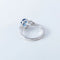 Bague 53 Bague en or 18 ct avec saphir et diamants 58 Facettes
