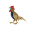Broche Champagnat - Broche coq en or jaune 18 ct, corail et lapis-lazuli 58 Facettes