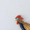 Broche Champagnat - Broche coq en or jaune 18 ct, corail et lapis-lazuli 58 Facettes