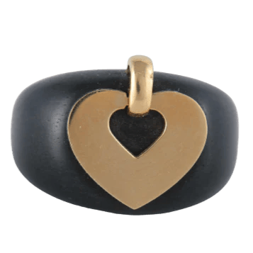 Bague 51 Poiray - Bague en or jaune 18 ct et bois 58 Facettes