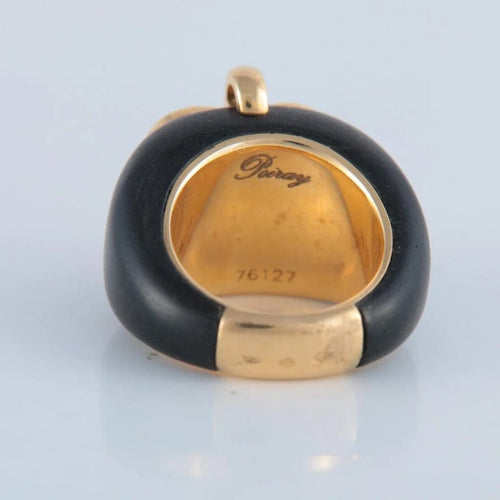 Bague 51 Poiray - Bague en or jaune 18 ct et bois 58 Facettes