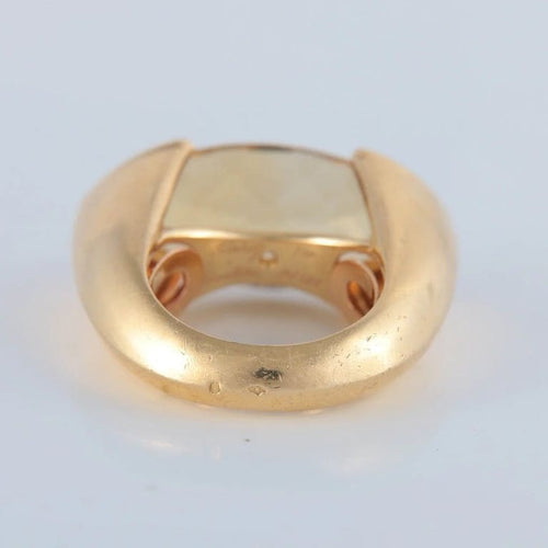 Bague 52 Poiray - Bague en or jaune 18 ct et citrine 58 Facettes