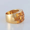 Bague 55 Poiray - Bague en or jaune 18 ct et citrines 58 Facettes