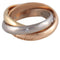 Bague 50 Cartier Trinity - Bague en 3 ors avec diamants 58 Facettes