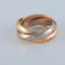 Bague 50 Cartier Trinity - Bague en 3 ors avec diamants 58 Facettes