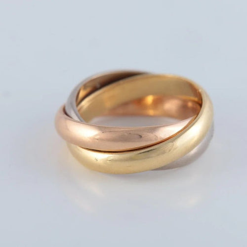 Bague 50 Cartier Trinity - Bague en 3 ors avec diamants 58 Facettes