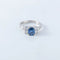 Bague 53 Bague en platine avec saphir et diamants 58 Facettes