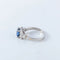 Bague 53 Bague en platine avec saphir et diamants 58 Facettes