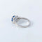 Bague 53 Bague en platine avec saphir et diamants 58 Facettes