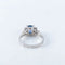 Bague 53 Bague en platine avec saphir et diamants 58 Facettes