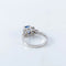 Bague 53 Bague en platine avec saphir et diamants 58 Facettes