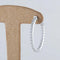 Boucles d'oreilles Créoles en or blanc 18 ct et diamants 2,11 ct 58 Facettes