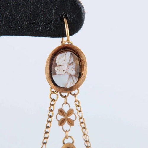 Boucles d'oreilles Boucles d'oreilles camées Empire en or jaune 58 Facettes