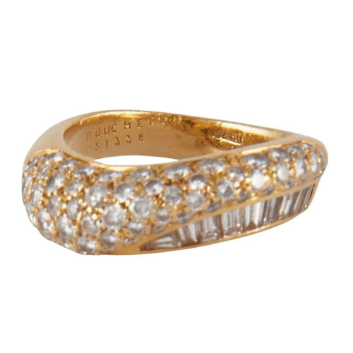 Bague 52 Boucheron - Bague en or jaune 18K et diamants 58 Facettes