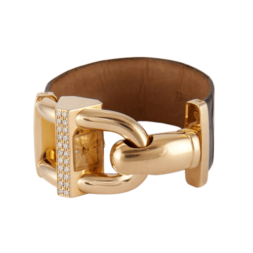 Montre Van Cleef & Arpels - Montre cadenas en or jaune 18K et diamants 58 Facettes