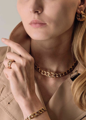 Collier Cartier x Georges Lenfant - Collier Bergame en or jaune et diamants 58 Facettes 58FC14-1