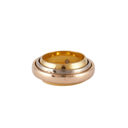 Bague 51 Cartier - Bague multi-anneaux en or jaune, blanc et rose 18K 58 Facettes