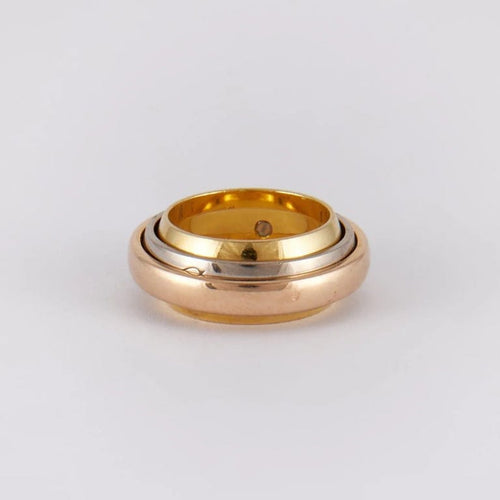 Bague 51 Cartier - Bague multi-anneaux en or jaune, blanc et rose 18K 58 Facettes