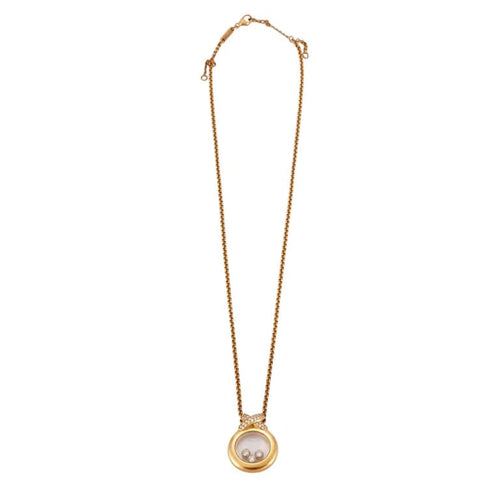 Collier Chopard Happy Diamonds - Collier en or jaune 18K et diamants 58 Facettes