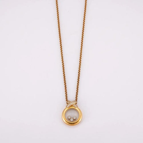 Collier Chopard Happy Diamonds - Collier en or jaune 18K et diamants 58 Facettes