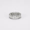 Bague 55 Alliance - Bague en or blanc 18K et diamants taille navette 58 Facettes