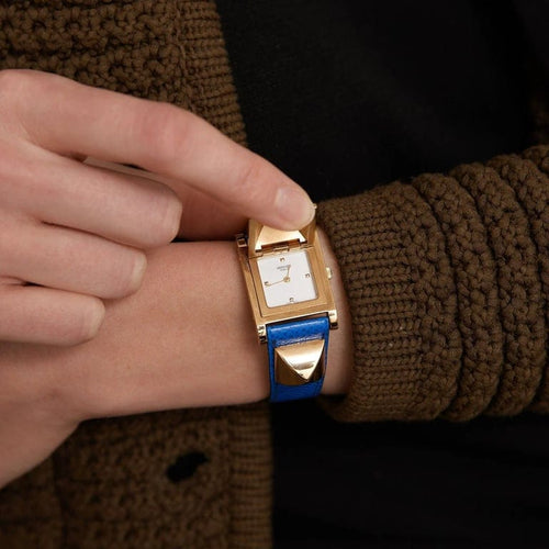 Montre Hermès Médor - Montre de dame en acier plaqué 58 Facettes