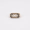 Bague 59 Bague trilogie Art déco en or rose 18K, diamants et saphirs 58 Facettes