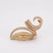 Bague 52 Bague lignes courbes en or jaune 18K et diamants 58 Facettes