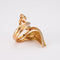 Bague 52 Bague lignes courbes en or jaune 18K et diamants 58 Facettes