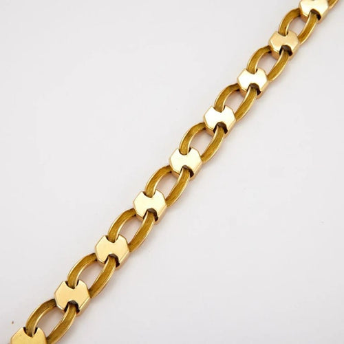 Bracelet Bracelet gourmette en or jaune 18K avec diamants 58 Facettes